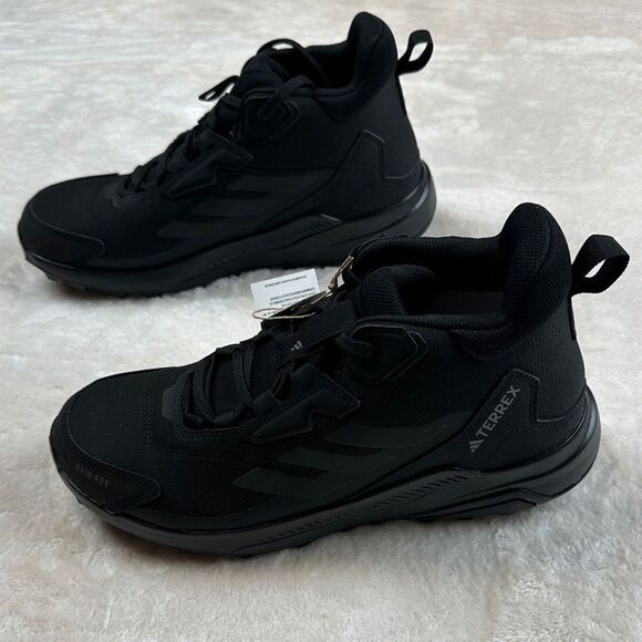 adidas Shoes - Adidas Terrex Anylander MI 10.5 All Black Women's Hiking Sneaker Rain Ready